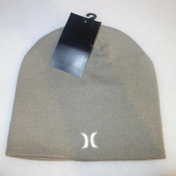 Hurley Other - NEW Hurley Icon Staples Beanie Knit Cap Hat Adult Men's One Size Khaki